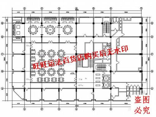 传统中式烤鸭店室内装修cad图纸室内设计装修dwg图